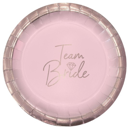 8 Shiny Bachelorette Pappteller 23cm