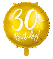 Glossy 30th Birthday Folienballon 45cm