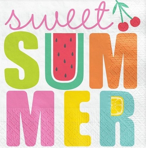 16 Sweet Summer Servietten 33cm