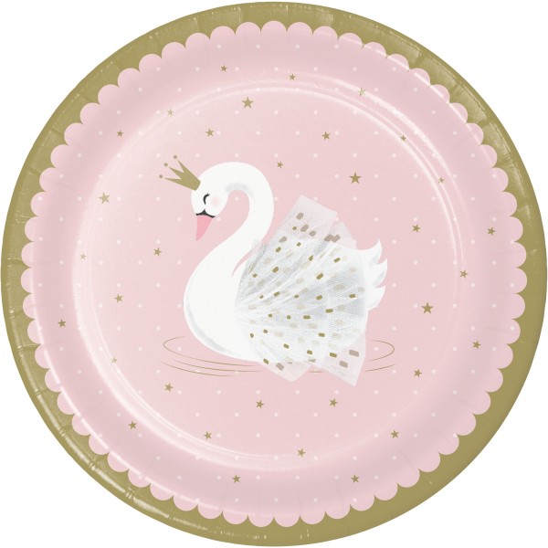 8 Royal Swan Pappteller 23cm