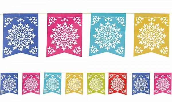 Mexikanische Papiergirlande bunt 3,6m