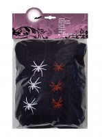Creepy Spider Night Deko Spinnennetz Schwarz 100g