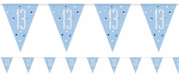 Blaue 13. Geburtstag Girlande 2,7m