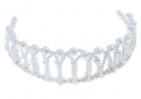 Weiße Prinzessin Perlenkrone