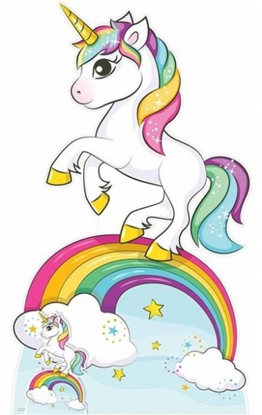 Regenbogen Einhorn Aufsteller 1,6m