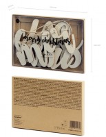 Vorschau: Merry Christmas Holz Girlande 87cm