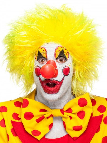 Gelbe Wuschelkopf Clownperücke