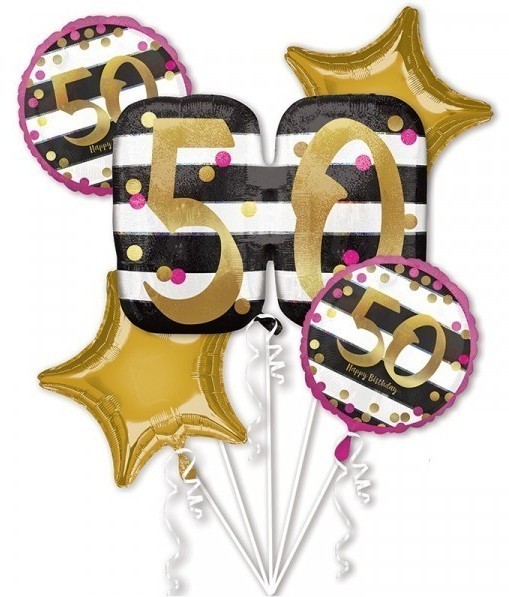 Festive 50th Birthday Ballon Bouquet