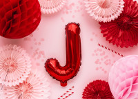 Roter J Buchstabenballon 35cm