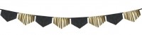 Edle Fransen-Girlande schwarz-gold 3m