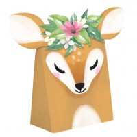 8 niedliches Reh Geschenktüten 20cm