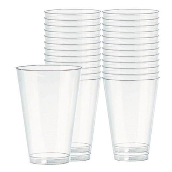 72 Transparente Kunststoff Gläser 295ml
