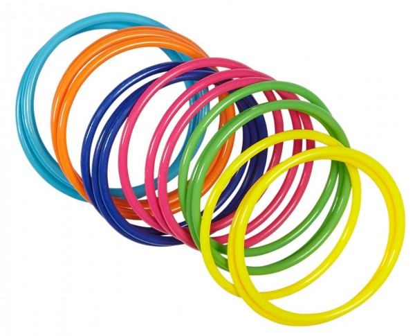 Regenbogen Neon Armband Set 4