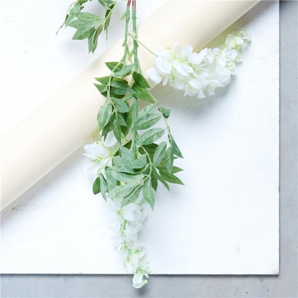Weiße Wisteria Kunstblume 90cm