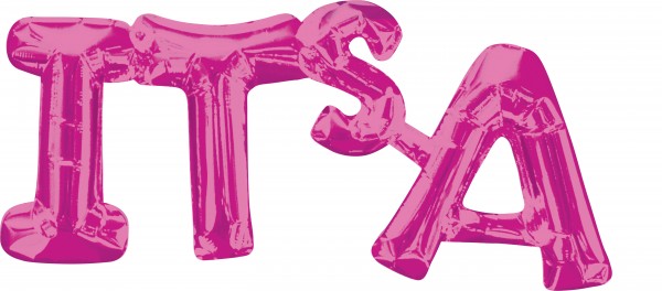 Its a Folienballon Pink 50 x22cm