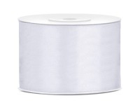 25m Satin Geschenkband weiß 5cm