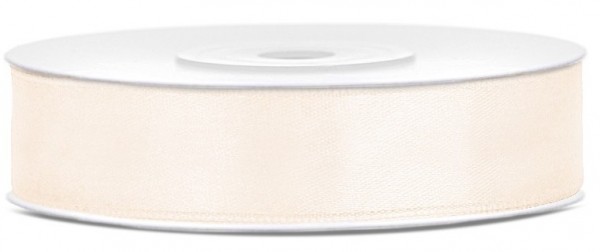 25m Satin Geschenkband hellcreme 12mm breit