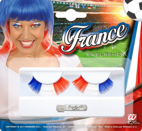 Frankreich Fan Wimpern