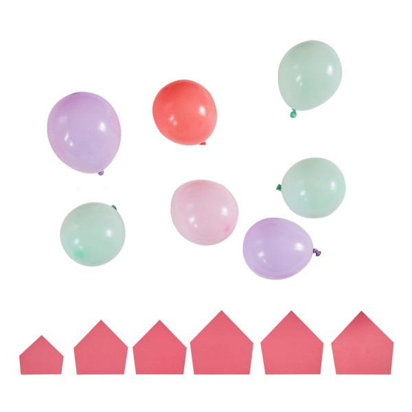 40 Pink Dino Party Latexballons 13cm