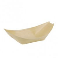 50 Holz Fingerfood Schalen Schiffchen 16,5 x 8,5cm