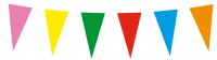 Bunte Wimpelkette 10m Aus Pappe
