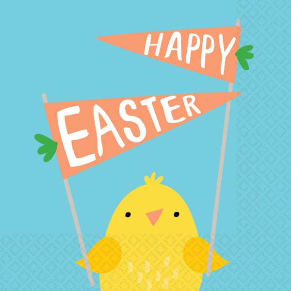 16 Hase Happy Servietten 25cm
