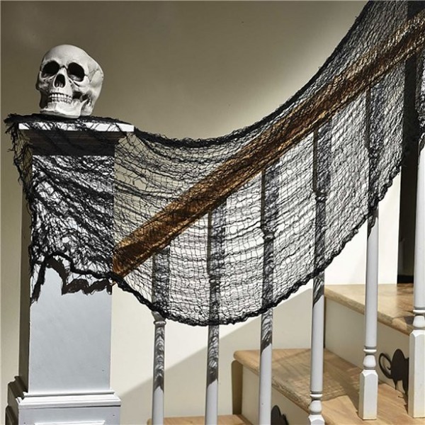 Schwarzes Dekotuch 1,5m