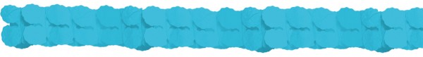 Azurblaue Deko Papier Girlande 3,65m