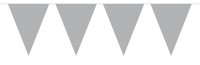 Große Wimpelkette Silber 6m