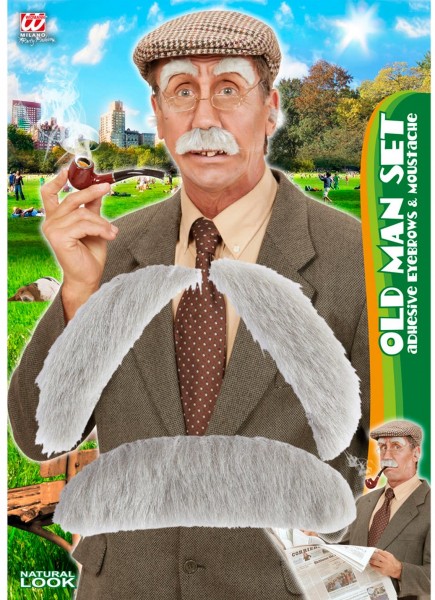 Opa Wilfried Augenbrauen Und Bart Set