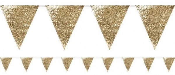 Goldene Fairydust Wimpelkette 3m