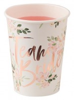 8 Rosy Bride Pappbecher 255ml