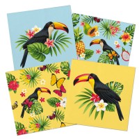 20 Tukan Hawaiiparty Servietten 33cm