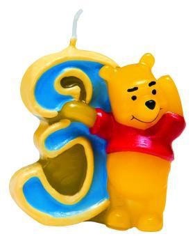 Winnie Puuh Happy Birthday Kerze 3. Geburtstag