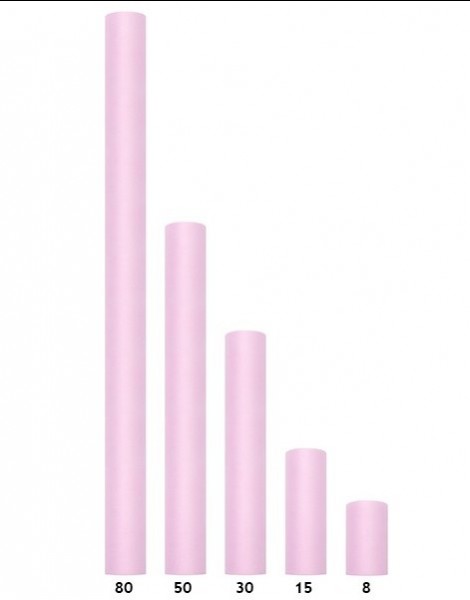 Tüll-Stoff auf Rolle pastell Rosa 20 m 3