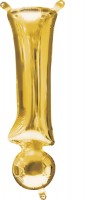 Mini Folienballon Symbol ! gold 35cm