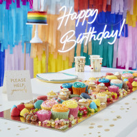 Vorschau: Golden Glamour Servierplatte Deko-Set