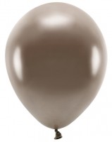 100 Eco metallic Ballons braun 26cm