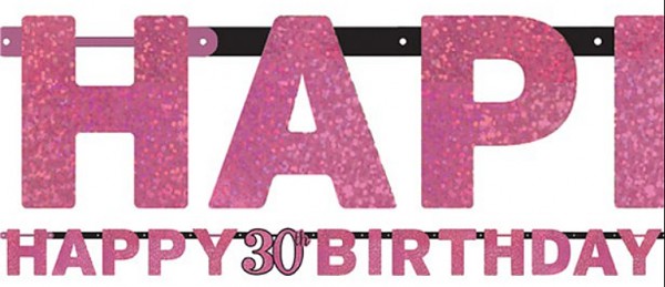 Pink 30th Birthday Girlande 2,13m 2