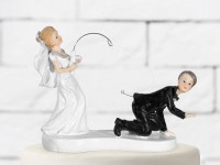 Braut Angelt Bräutigam Tortenfigur 13cm