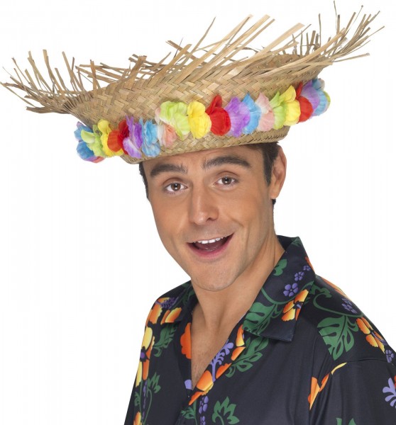 Bunter Blumen Strohhut