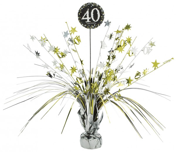 Golden 40th Birthday Tischfontäne 46cm