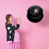 Boy or Girl Konfetti Ballon rosa 1m