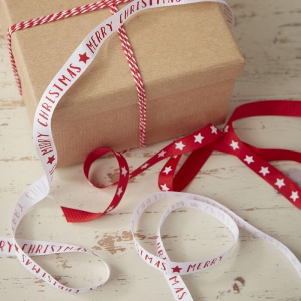 3 Vintage Weihnacht Geschenkbänder 2