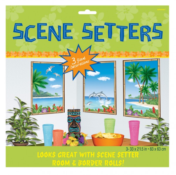 3 Tropische Strand Scene Setter 85 x 67,3cm