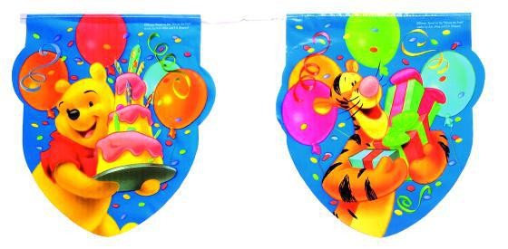 Birthday Winnie Puuh Wimpelkette 3,3m