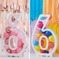 Befüllbarer Zahl 6 Ballonstand