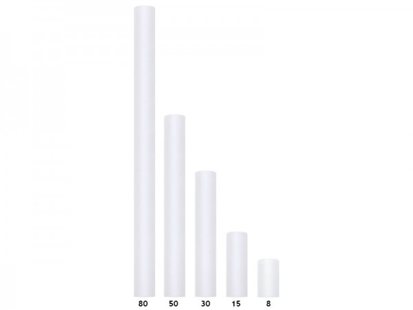 Weißer Tüll Tischläufer 50cm x 9m 3