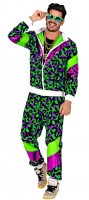 Vorschau: Grüner Animal Print Trainingsanzug