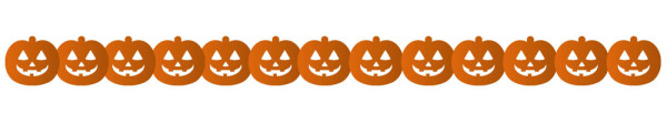 Kürbis Pumpkin Papier-Girlande 3m